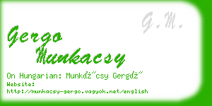 gergo munkacsy business card